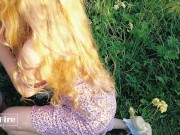 Outdoor blowjob from stunning athletic blonde with cum in mouth - full v. - Mia Fire 4/16