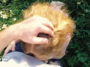 Outdoor blowjob from stunning athletic blonde with cum in mouth - full v. - Mia Fire 7/16