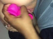 Slutty teen takes doubled penetration (dildo) and SQUIRTS FOR THE FIRST TIME 5/16