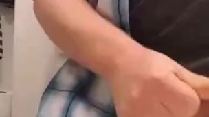 Jerking off a load after work, big Cumshot, Fab Flip