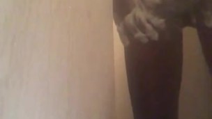 Jacking dick in shower
