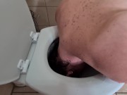 Toilet whore self humiliation 8/16