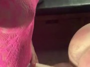 Hot fit MILF pegs muscular daddy up his big ass like a naughty girl should!
