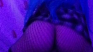Goth girl records a horny Tik Tok and rides a dildo shaking hard her big ass up skirt no panty
