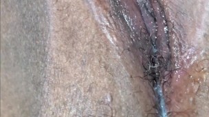 Fat pussy ebony BBW creams herself playing with fat clit and vibrator close up WAP ASMR
