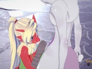 Pokemon Hentai Furry - Blaziken blowjob and handjob with cum in her mouth to Mewtwo