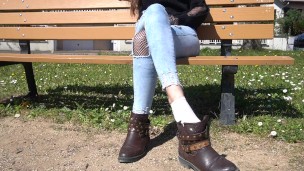 Foot fetish outdoor