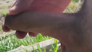 Johnholmesjunior flashing his monster cock at very busy nude beach in vancouver
