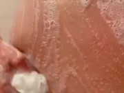 Hot and soapy shower session