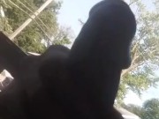 Just playing with my dick outside