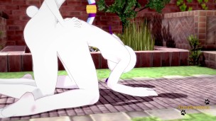 Digimon Pokemon Furry Yaoi - Cinderace x Gatomon hard sex