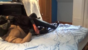 masked muscle orca humps and cums on orca dummy