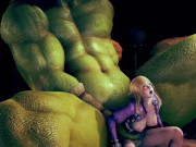 Big ork fucking beautiful princess - 3d hentai animation 10/16