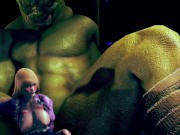 Big ork fucking beautiful princess - 3d hentai animation 14/16