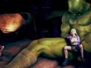Big ork fucking beautiful princess - 3d hentai animation 3/16