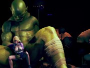 Big ork fucking beautiful princess - 3d hentai animation 4/16