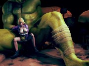 Big ork fucking beautiful princess - 3d hentai animation 5/16