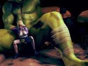 Big ork fucking beautiful princess - 3d hentai animation 6/16