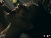 Watch her oil up her big natural tits as she masturbates wildly 4/16