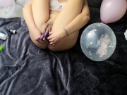 I masturbate in the middle of the balloons after celebrating my birthday 14/16