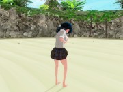 3D HENTAI Schoolgirl on the beach after school 3/16