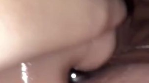 horny teen masturbates with butt plug and dildo 