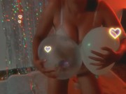 Playing with balloons, no pop. Big butt, Ballover 14/16