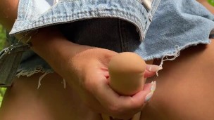 Sexy milf with a strapon walks in public. Rate my first public strapon video
