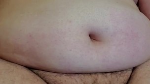 Chub Oozes Cum From Clamped Foreskin