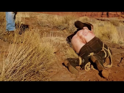 Blonde babe gets a hard ass fucking and domination session outside in the beauty of nature