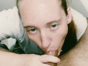 Slutty wife sucks and licks the head of my cock 14/16