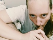 Slutty wife sucks and licks the head of my cock 3/16