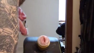 Bathroom Floor Fleshlight Liberator Fuck