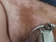 Chastity tease with vibrator and ball slapping 3/16