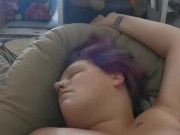 Mistress teasing with a vibrator masturbating while slave watches 8/16