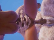 Olivia трахает пушистого монстра, вставляя член в тугую киску и задницу, часть 2 6/16