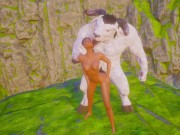 Olivia трахает пушистого монстра, вставляя член в тугую киску и задницу, часть 2 8/16