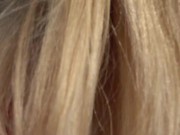 PUBLIC ON A BENCH. A SUNNY DAY A CUTE PUSSY 8/16