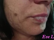 Busty Milf sucked cock and almost choked with sperm. 16/16