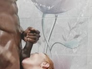 Met a black guy on the street and gave him cum in my mouth 10/16