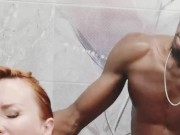 Met a black guy on the street and gave him cum in my mouth 15/16