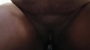 Riding my biggest black dildo n squirting on it