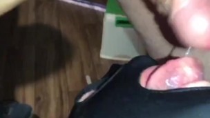 (Part 2 of 2) Cock Hungry Milf sucking cock n balls, licking & fingering his ass to make him cum big