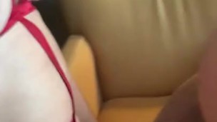Hot wife enjoys turning her muscular hubby into a dick loving cuck! 