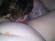 Hot Lesbian Oral to Strap Part 1