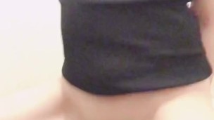 sneaked into a toilet to ride my dildo