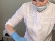 A man came unexpectedly during waxing, almost got on the master's robe 10/16