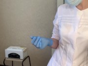 A man came unexpectedly during waxing, almost got on the master's robe 8/16