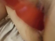Dirty slut fucks herself w/ huge thick dildo 11/16