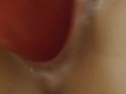 Dirty slut fucks herself w/ huge thick dildo 15/16